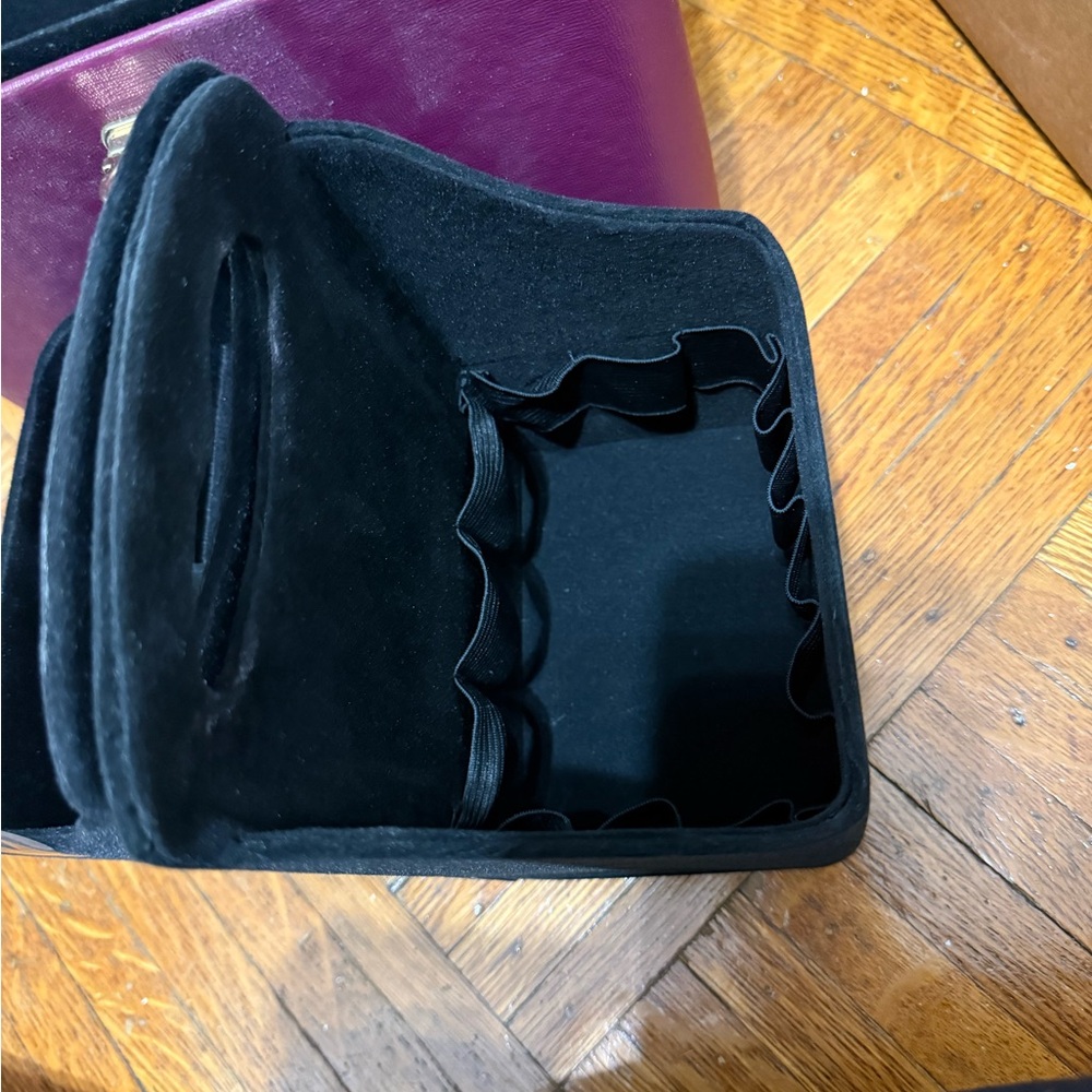 Makeup Purple Box Bag with Gold Accent - Picture 8 of 10